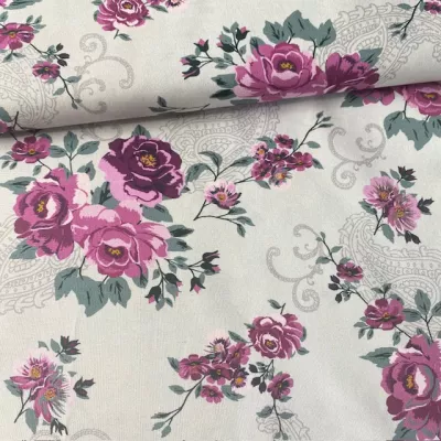 TECIDO ISABELLA ROSE FLORES