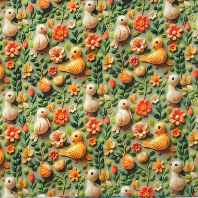 TECIDO PLASTIFICADO PÁSSAROS