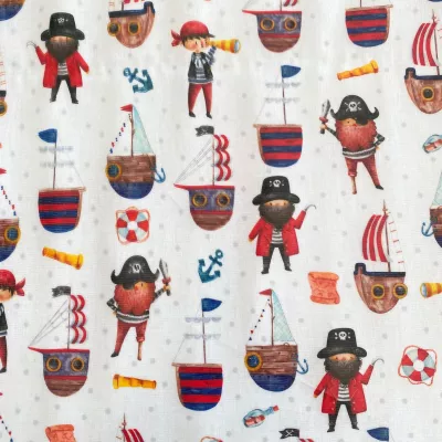 TECIDO PLASTIFICADO PIRATAS