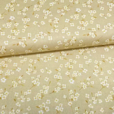 POPELINE DIGITAL FLORES AMARELO