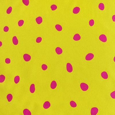 RESINADO PINTAS IRREGULARES AMARELO E FÚCSIA