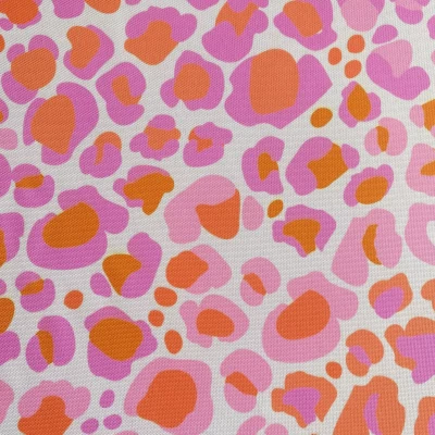 RESINADO MANCHAS ANIMAL PRINT ROSA E LARANJA