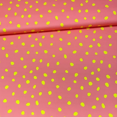LICRA PINTAS IRREGULARES LARANJA E AMARELO