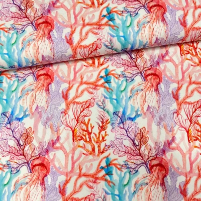 LICRA CORAIS AZUL E CORAL