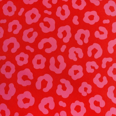 RESINADO MANCHAS ANIMAL PRINT VERMELHO E ROSA