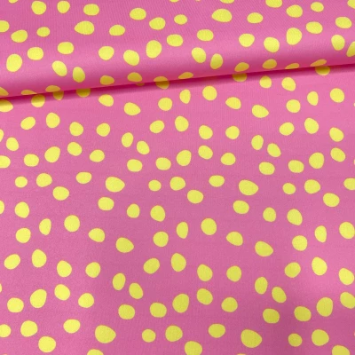 LICRA PINTAS IRREGULARES ROSA E AMARELO